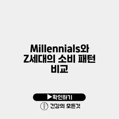 Millennials와 Z세대의 소비 패턴 비교