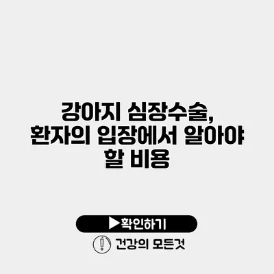 강아지 심장수술, 환자의 입장에서 알아야 할 비용