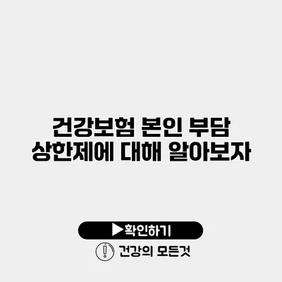 건강보험 본인 부담 상한제에 대해 알아보자