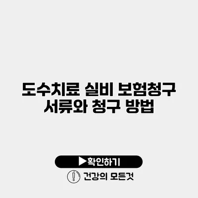 도수치료 실비 보험청구 서류와 청구 방법