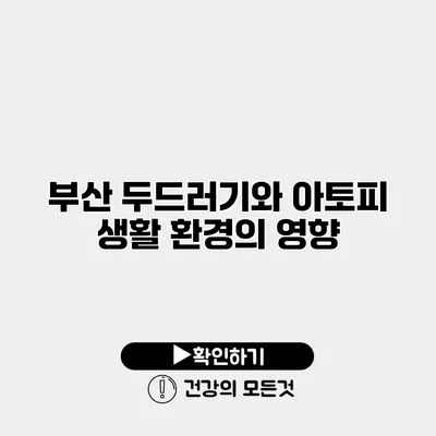 부산 두드러기와 아토피 생활 환경의 영향