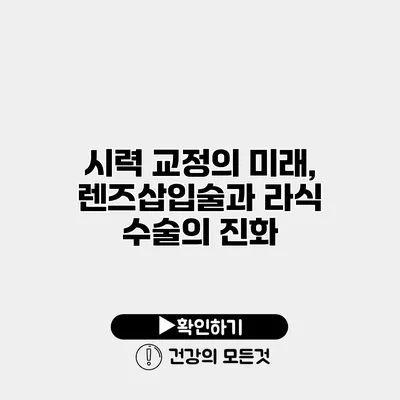 시력 교정의 미래, 렌즈삽입술과 라식 수술의 진화