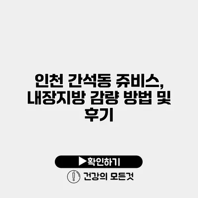 인천 간석동 쥬비스, 내장지방 감량 방법 및 후기