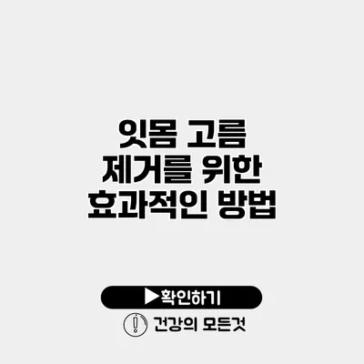 잇몸 고름 제거를 위한 효과적인 방법