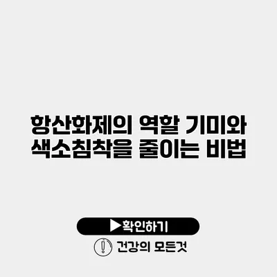 항산화제의 역할 기미와 색소침착을 줄이는 비법