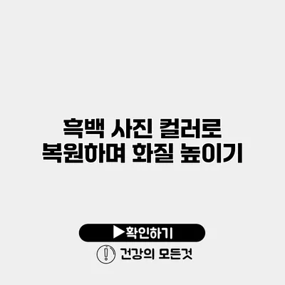 흑백 사진 컬러로 복원하며 화질 높이기