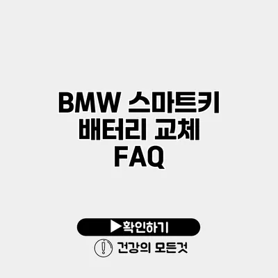 BMW 스마트키 배터리 교체 FAQ