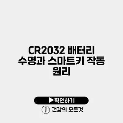 CR2032 배터리 수명과 스마트키 작동 원리