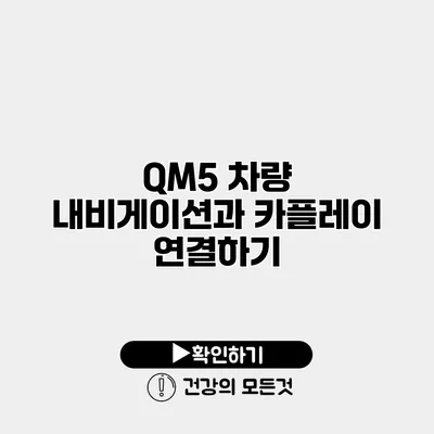 QM5 차량 내비게이션과 카플레이 연결하기