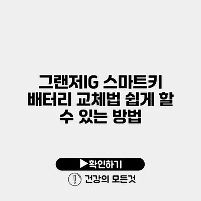 그랜저IG 스마트키 배터리 교체법 쉽게 할 수 있는 방법