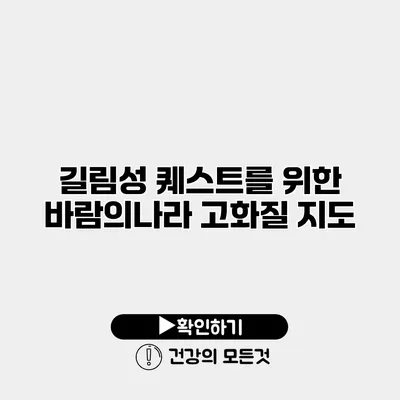 길림성 퀘스트를 위한 바람의나라 고화질 지도