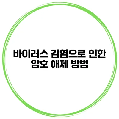 바이러스 감염으로 인한 암호 해제 방법