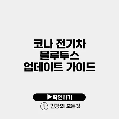 코나 전기차 블루투스 업데이트 가이드