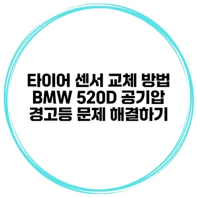 타이어 센서 교체 방법: BMW 520D 공기압 경고등 문제 해결하기